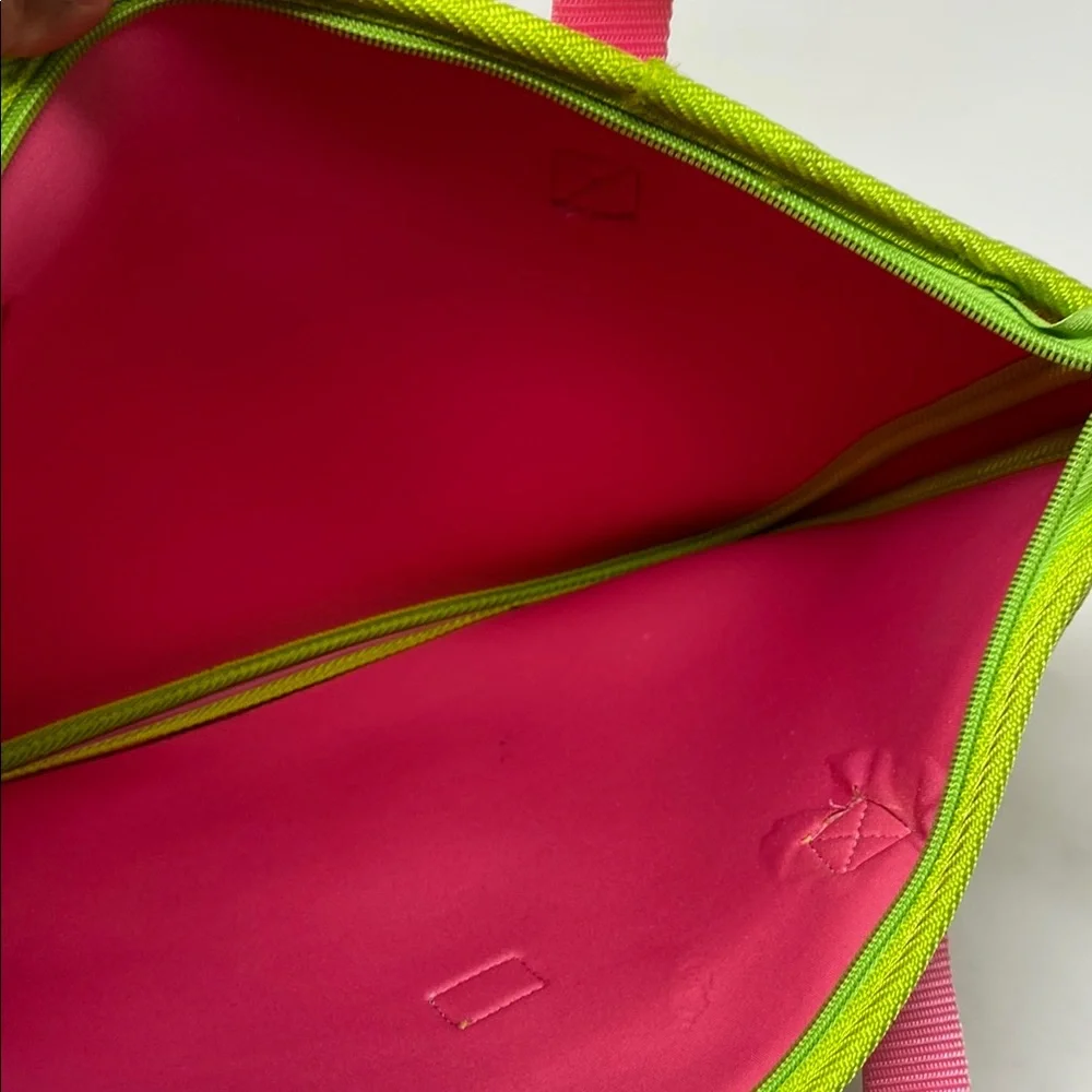 Floral Green and Pink Computer's Bag